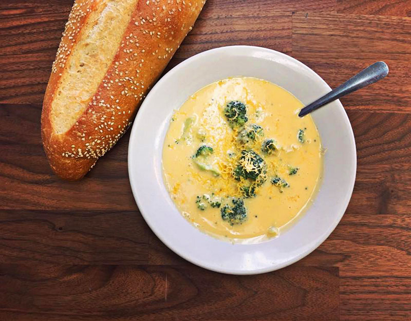 Bread and soup from Arthur Avenue Italian Deli in Honesdale, PA.