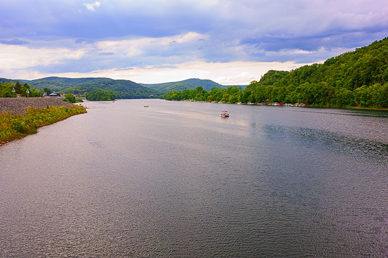View of the Delaware river on an excursion with Northeast Wilderness Experience in Honesdale, PA.