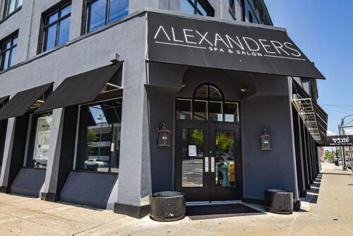 The exterior of Alexander's Spa and Salon in Scranton, PA.