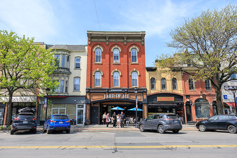 A view of Newberry's Yard of Ale in Downtown Stroudsburg, PA.