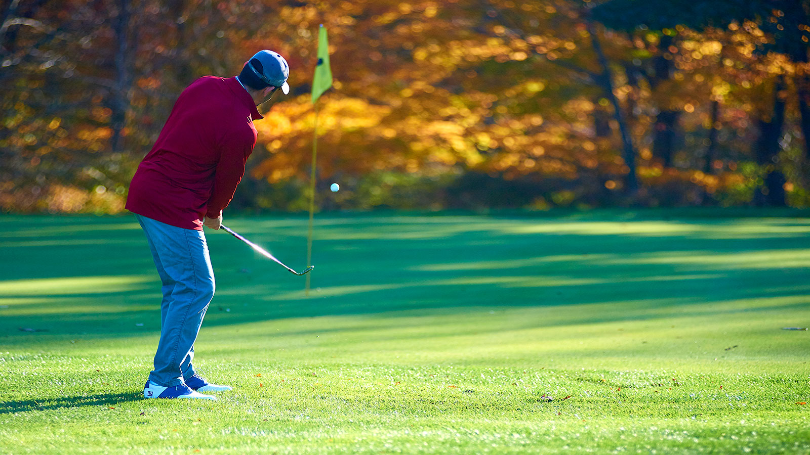Man golfing at Summit Hills Golf Course in Clarks Summit, PA.