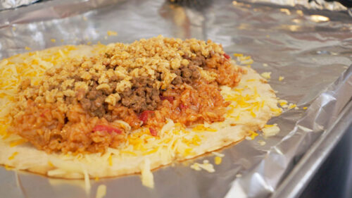 Close up of an unwrapped BurriChanga from 2wayz One Passion in Scranton, PA.