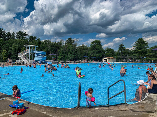 People in the pool at Palmerton Memorial Park