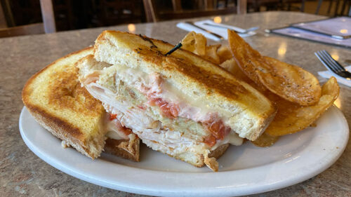 The perfectly golden Thanksgiving Melt from The Avenue Restaurant and Catering in Wyoming, PA.