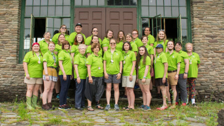 Volunteers at Camp Archbald in Kingsley, PA.