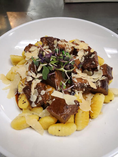 A bowl of gnocchi at PRIME at City Market in Dallas, PA.