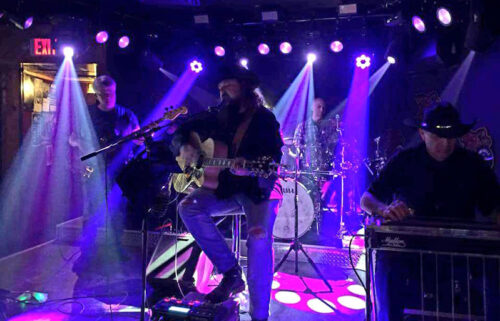 A band performs on the stage at The V Spot in Scranton, PA.