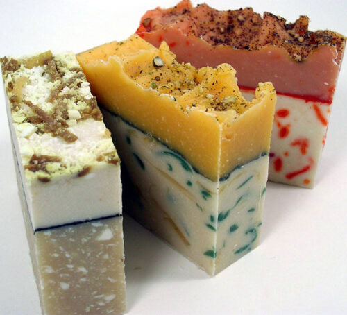 Multi-colored bars of soap from The Soap Chef in Dallas, PA.
