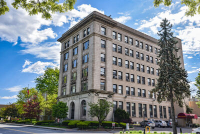 The central administrative building at King's College in Wilkes-Barre, PA.