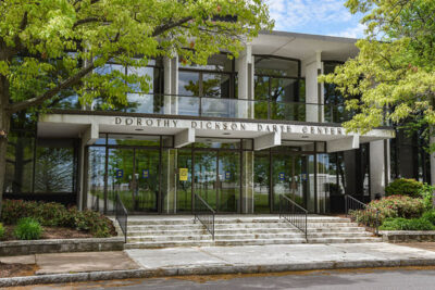 The Dorothy Dickson Darte Center, a Mid-Century Modern performing arts center in Wilkes-Barre, PA.