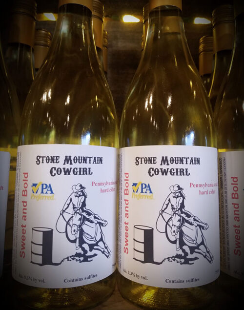 Stone Mountain Cowboy, a semi-sweet hard cider fromJersey Acres Farms & Stone Mountain Wine Cellars in Pine Grove, PA.