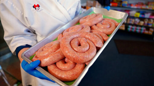 A tray of fresh kielbasi at Jerry and Son Market in Nanticoke, PA.