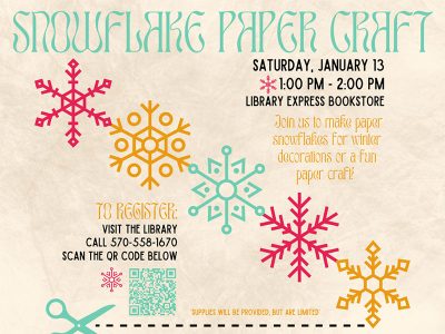 Paper Snowflake Craft  Library of the Chathams