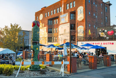 A view of the Inspiration Mural on Main Street in Downtown Pittston, PA.