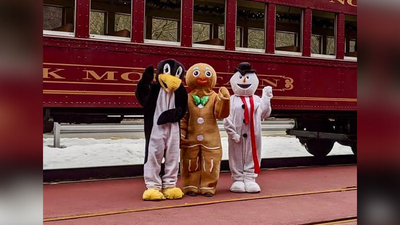 The characters from the winter train ride in Jim Thorpe, PA