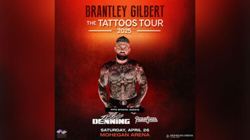 A photo of Brantley Gilbert for his concert at Mohegan Arena in Wilkes-Barre Twp., PA