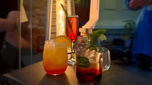 Mocktails on the table at the Olde Brook Inn in Spring Brook Twp., PA.
