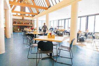 Image taken from inside the Winter Garden restaurant inside the lodge at Elk Mountain in Union Dale, PA.