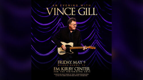 Country singer, Vince Gill playing the guitar for his performance at the F.M. Kirby Center in Wilkes-Barre, PA.