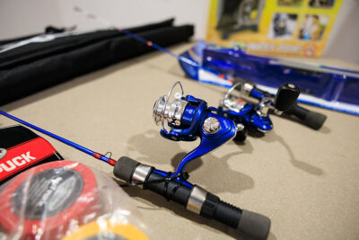 50/50 prizes during Nanticoke Conservation Club's Ice Fishing Derby at Frances Slocum State Park in Wyoming, PA.