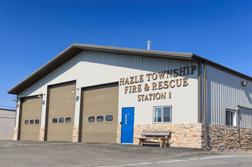 Exterior of Hazle Township Fire & Rescue Station 1 in Hazle Township, PA.