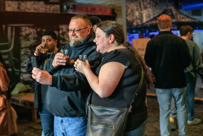 A man and woman take a selfie during Brewfest at Montage Mountain in Scranton, PA.