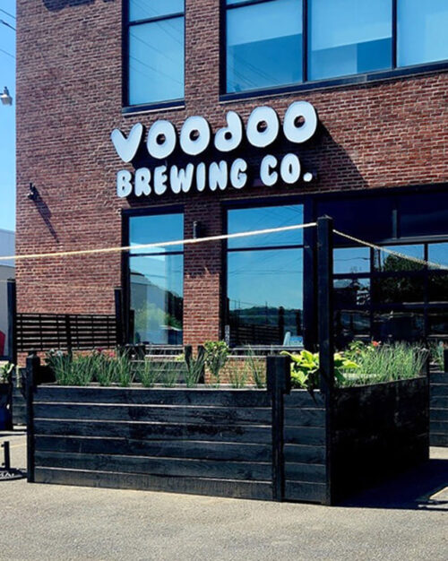 A view of the outdoor patio at Voodoo Brewing Company in Scranton, PA.