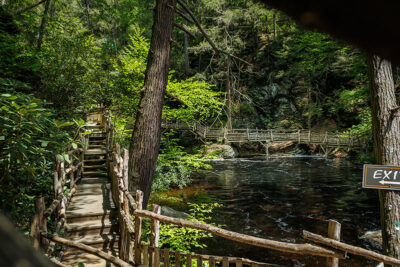 One of the walkways at Bushkill Falls in Bushkill, PA.