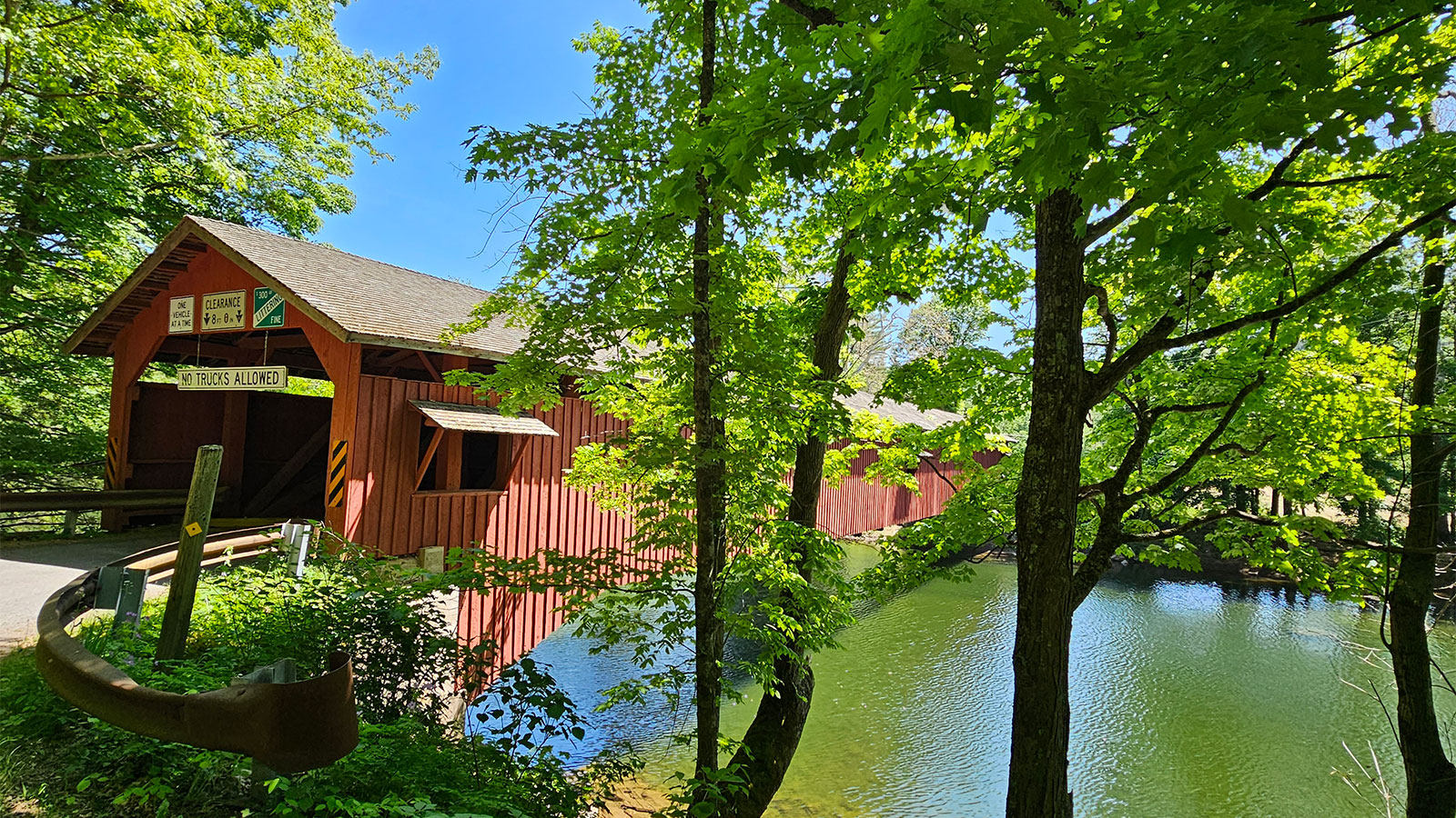 The Hillsgrove covered bridge over Loyalsock Creek in Hillsgrove, PA.
