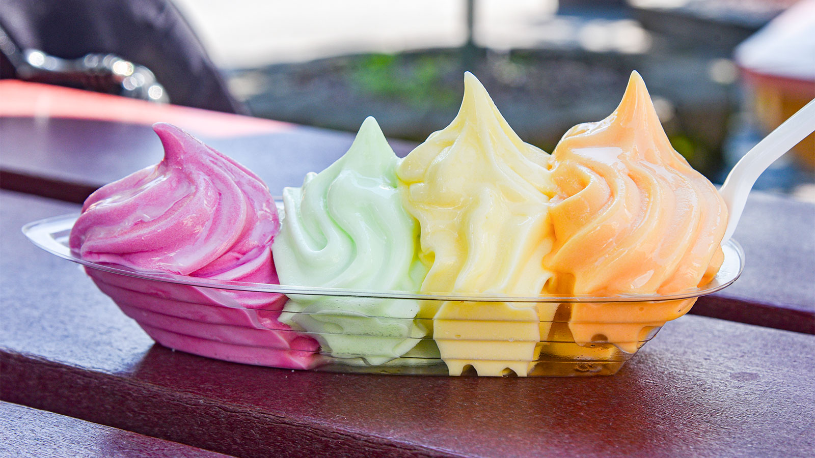 A Dole Soft Serve flight from Knoebels Amusement Resort in Elysburg, PA.