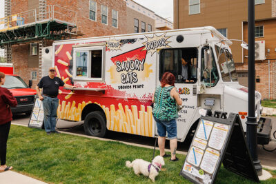 Savory Eats food truck at Bark Bash at Lace Village in Scranton Pennsylvania