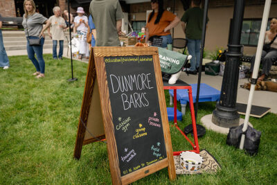 Dunmore Barks Training vendor booth at Bark Bash at Lace Village in Scranton Pennsylvania