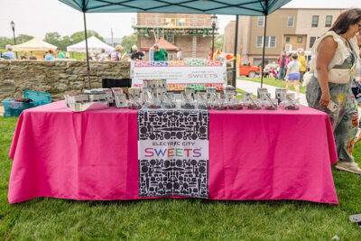 Electric City Sweets vendor booth at Bark Bash at Lace Village in Scranton Pennsylvania