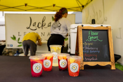 Lacka Lemondade booth at Bark Bash at Lace Village in Scranton Pennsylvania