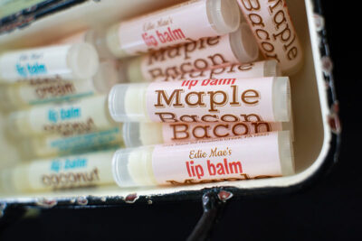 Maple bacon chap sticks from Edie Mae's Soap.