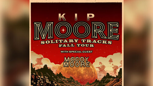 A graphic image for the upcoming show at the Sherman Theater in Stroudsburg, PA, reads: “Kip Moore – Solitary Tracks Fall Tour with special guest McCow Moore.”