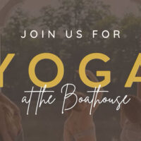 A flyer for Yoga at the Boathouse at Pocono Mountain Maple in Newfoundland, PA