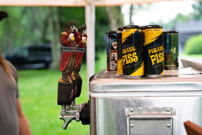 Tap handles and beer cans from Conyngham Brewery