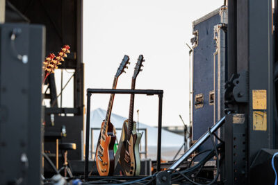 Guitars on stage at Wilkes-Barre's 