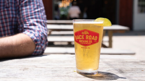 A pint of Cerveza de Milford from Back Road Brewing Co.