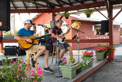 Musicians playing on stage at the Harford Fair