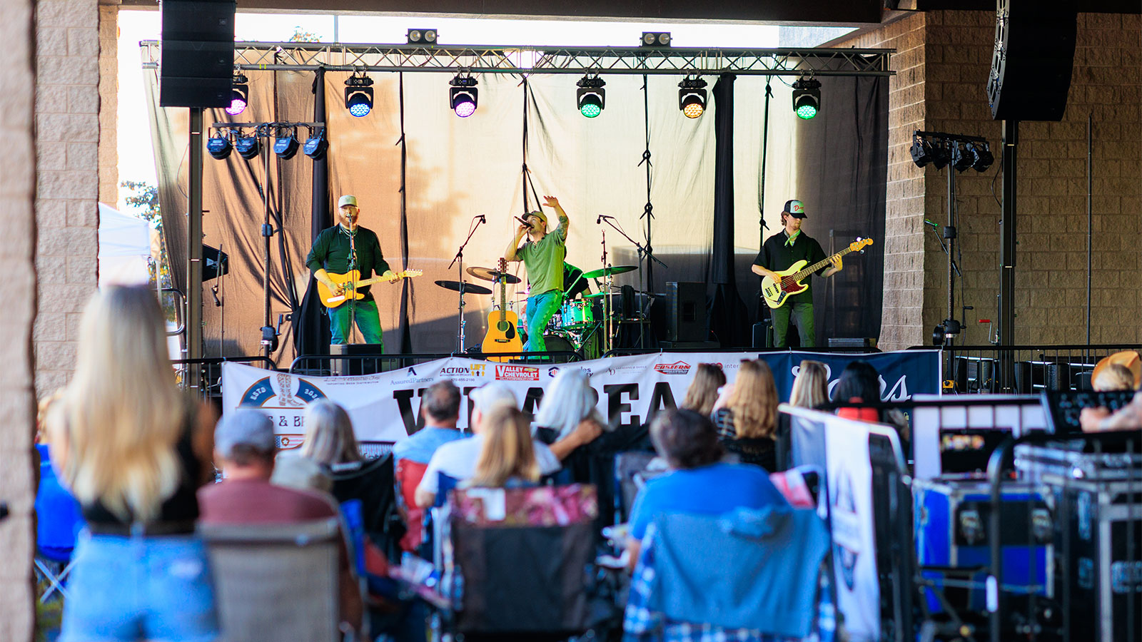 A band performs live on stage during the Boots & Brews Music Festival at Clubhouse 315 in Wilkes-Barre, PA.