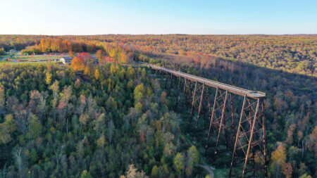 Kinzua Bridge State Park aerial shot from DCNR.