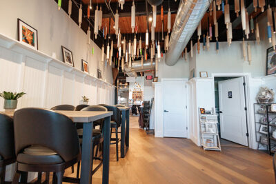 An interior view into one of the retail shops inside the Waterfront Warehouse in Pittston, PA.