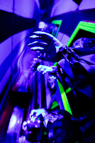 Hands come through a wall at Reaper's Revenge in Scott Twp., PA near Scranton.