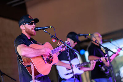 A band performs on stage during the Boots & Brews Music Festival at Clubhouse 315 in Wilkes-Barre, PA.