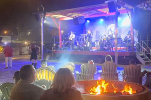 A band performs live on stage at Tap at Humboldt Beer Depot in Hazle Twp., PA.