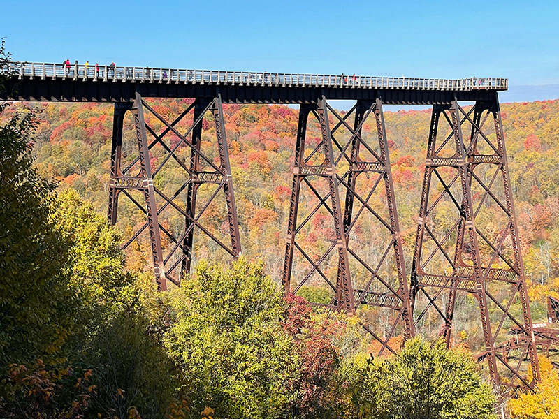 Kinzua Bridge State Park overlook in Mt Jewett, PA from DCNR.