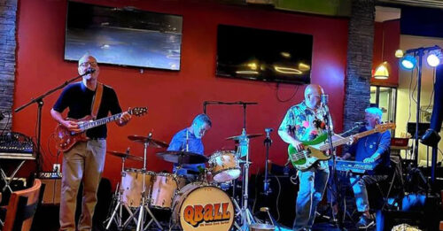 A band performs live at Hog's Hollow Saloon in Lake Ariel, PA.