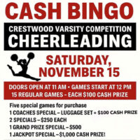 Crestwood Varsity Competition Cash Bingo image
